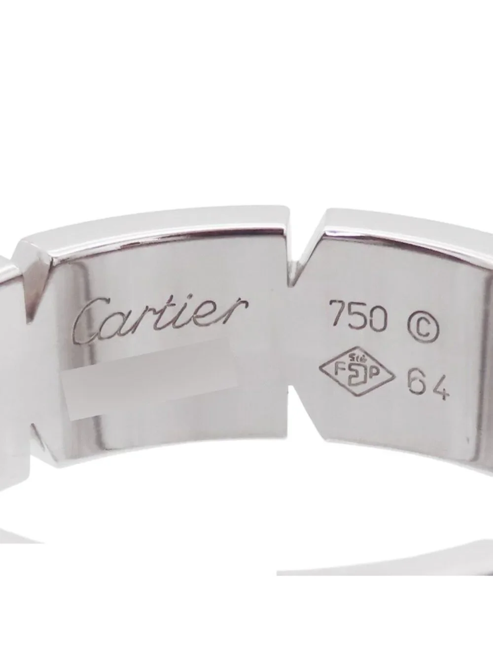 Cartier Tank Francaise Ring White Gold 18K 64